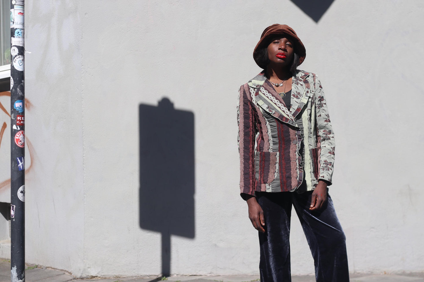 Vintage Patchwork Blazer Floral Tapestry Jacket Mixed Print Boho 90s Art To Wear