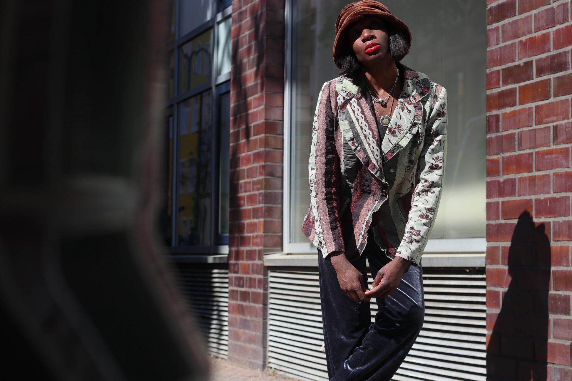 Vintage Patchwork Blazer Floral Tapestry Jacket Mixed Print Boho 90s Art To Wear