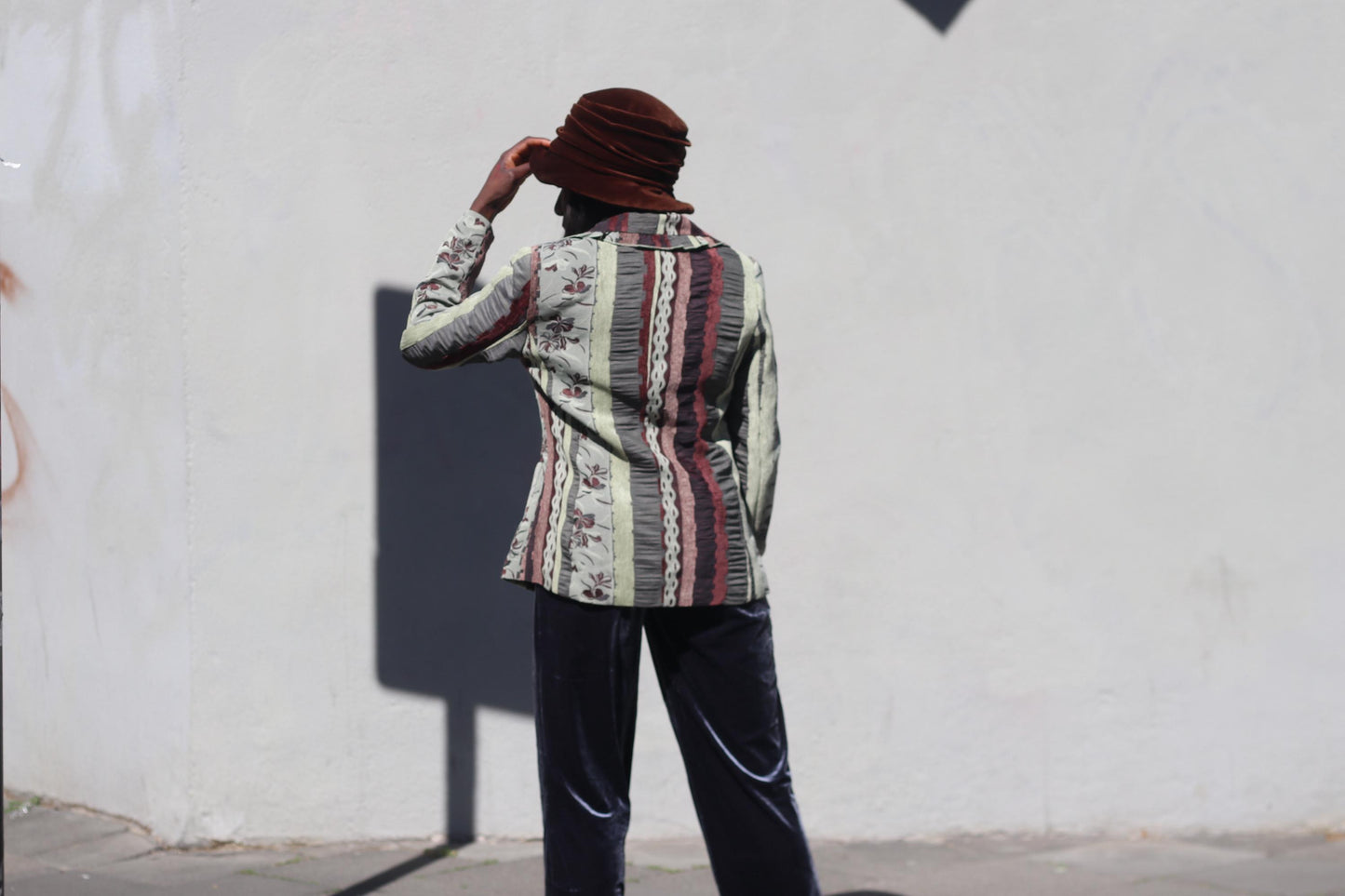 Vintage Patchwork Blazer Floral Tapestry Jacket Mixed Print Boho 90s Art To Wear