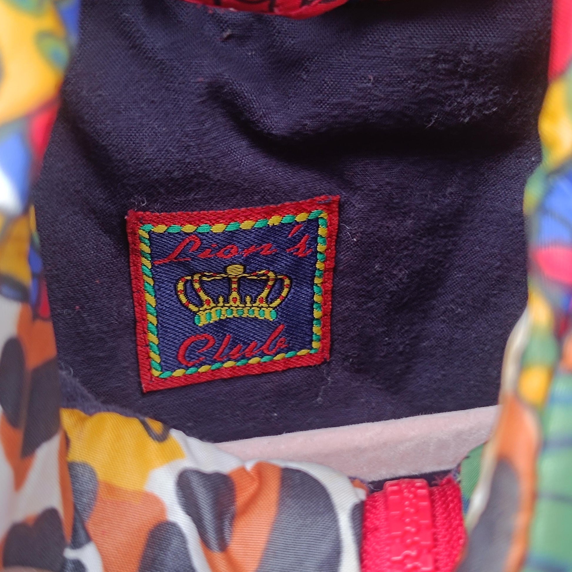 Vintage 80er Puffer Weste Bunt Abstract Print Ärmellose Steppjacke Gilet M