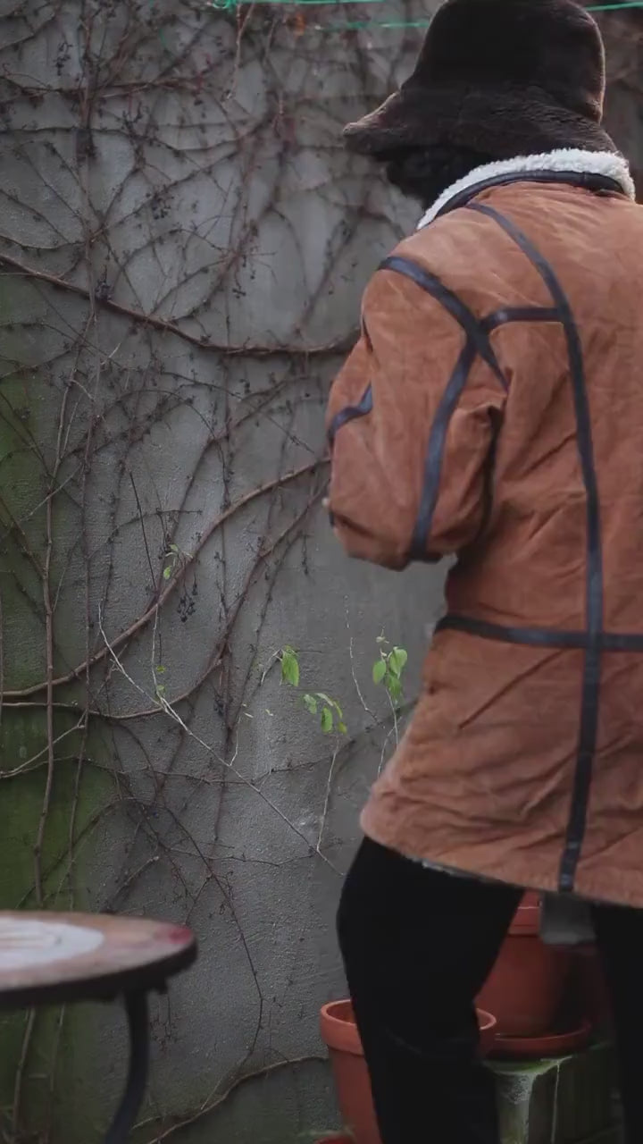 90s ozzon community Fur Cow Suede Jacket Bold. Playful