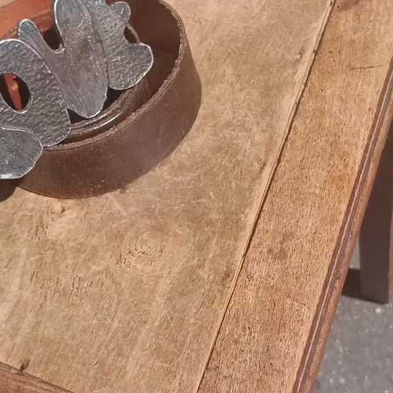 Vintage Love Belt Buckle, Distressed Leather Belt, Boho Hippie Accessory, Rustic Western Waist Belt, Unique Statement Piece