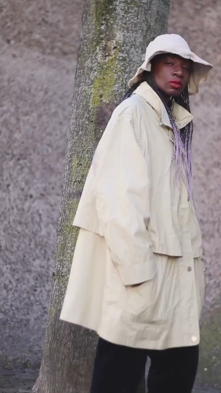 y2k Basler Parka Jacket| Vintage Minimalist light trench like coat| Unisex streetwear jacket| Capsule wardrobe design