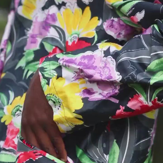 Vintage 90s Floral Blazer| Oversized Tropical Jacket| Vibrant Resort Wear, Dark Academia Aesthetic