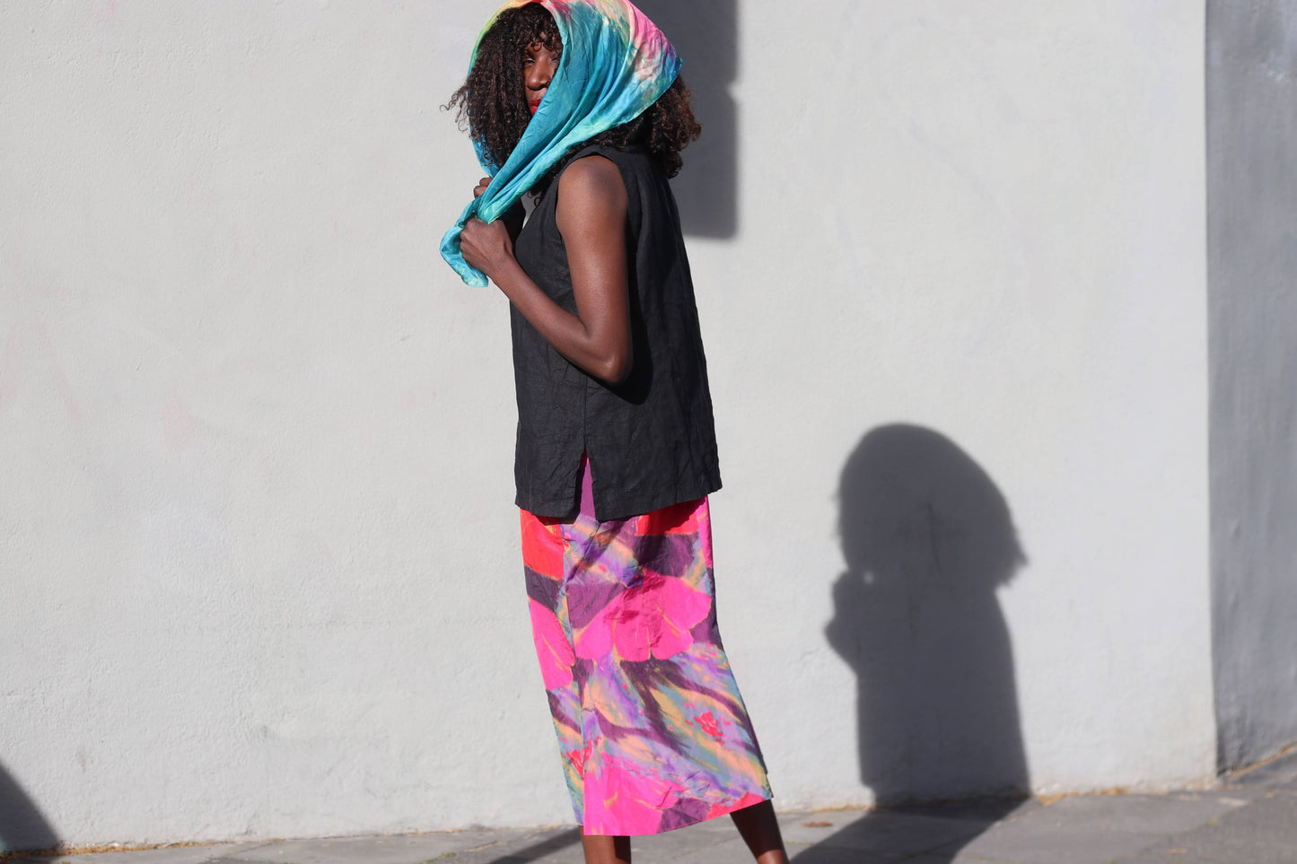 The Kaleidoscope Scarf - Vintage Tie-Dye Silk Feel Wrap