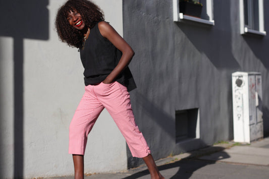 90s Golfino Checkered cropped pants Vintage red and white plaid cropped summer pants