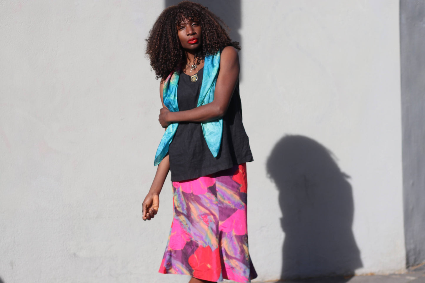 The Kaleidoscope Scarf - Vintage Tie-Dye Silk Feel Wrap