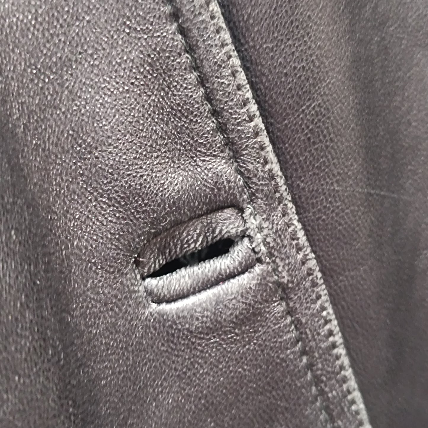 Vintage Leather Jacket 90s Black Leather Trench Coat Matrix Minimalist Shacket