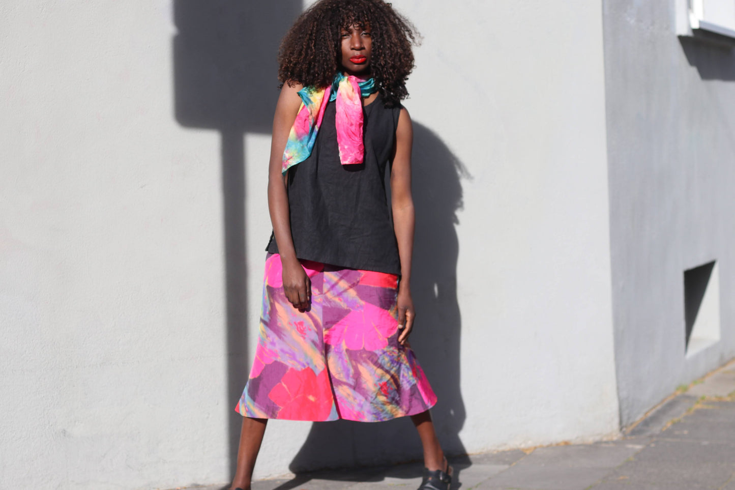 The Kaleidoscope Scarf - Vintage Tie-Dye Silk Feel Wrap