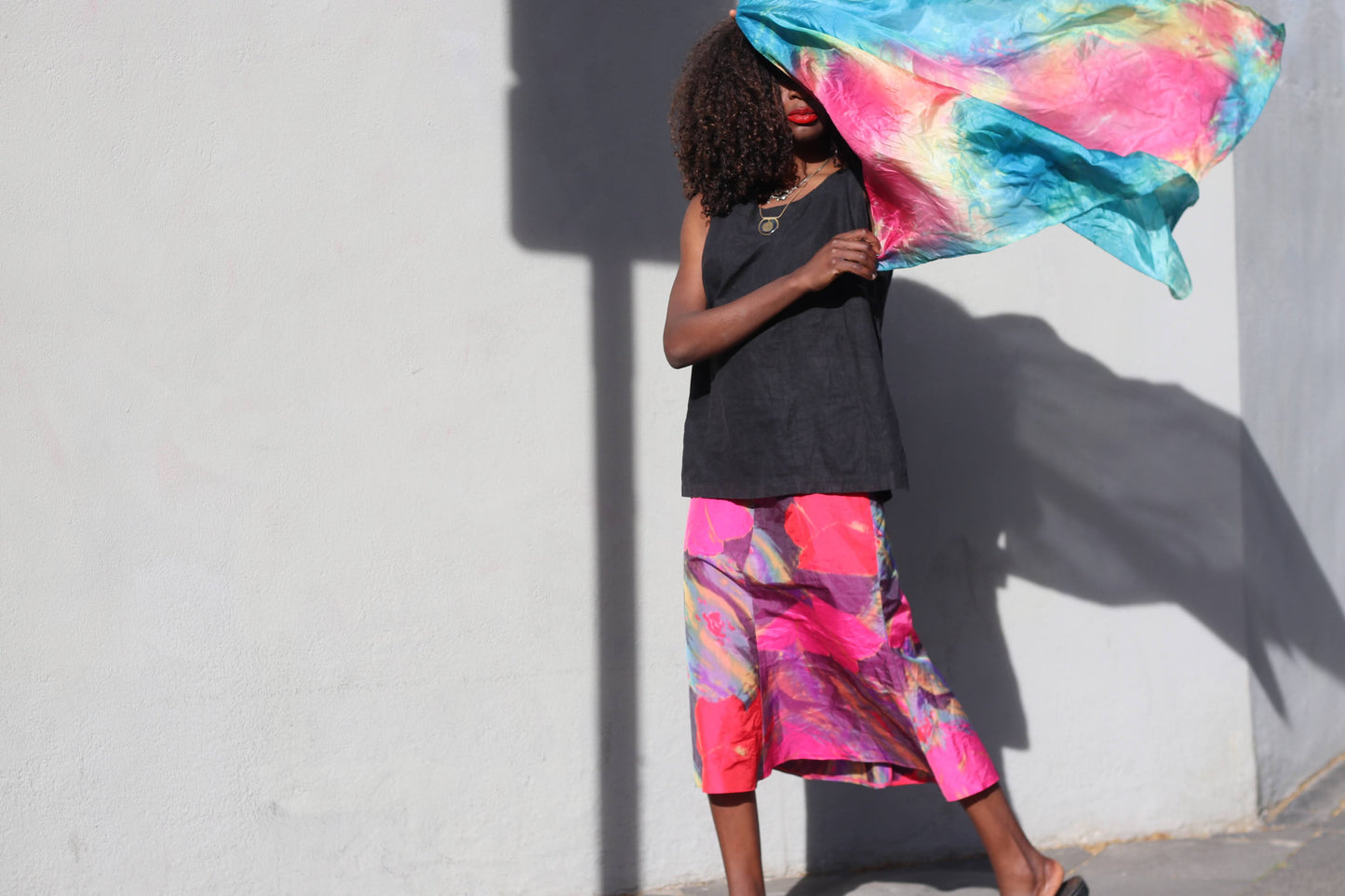 The Kaleidoscope Scarf - Vintage Tie-Dye Silk Feel Wrap