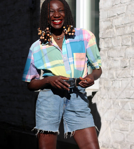 Vintage Y2k H&M Plaid Blouse Size S-M