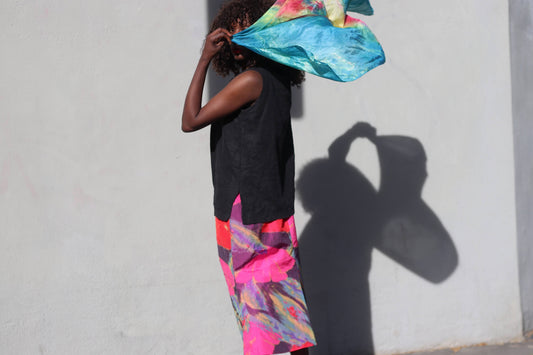 The Kaleidoscope Scarf - Vintage Tie-Dye Silk Feel Wrap