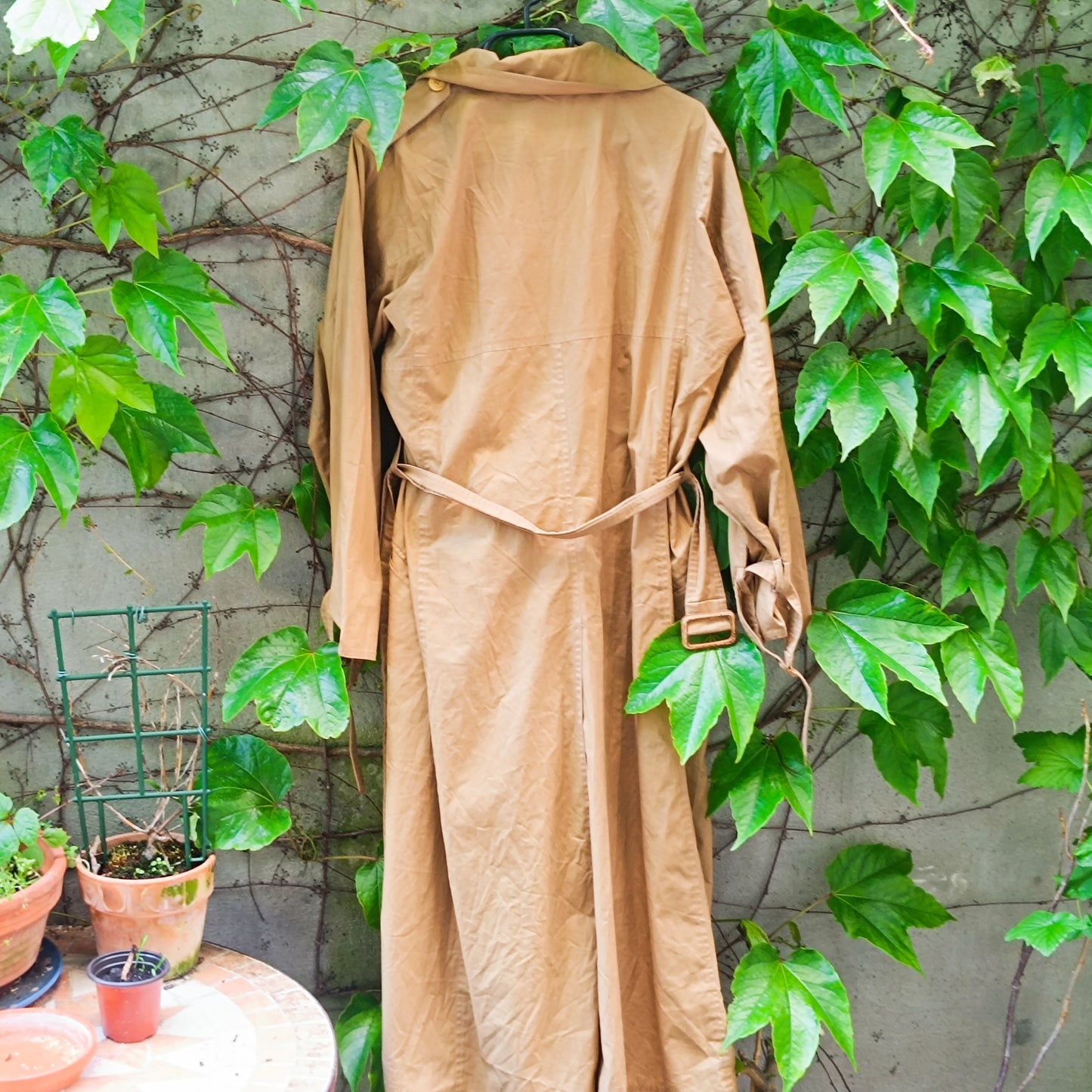 Vintage Calvin Klein Double-Breasted Trench Coat - Tan (90s Archive)