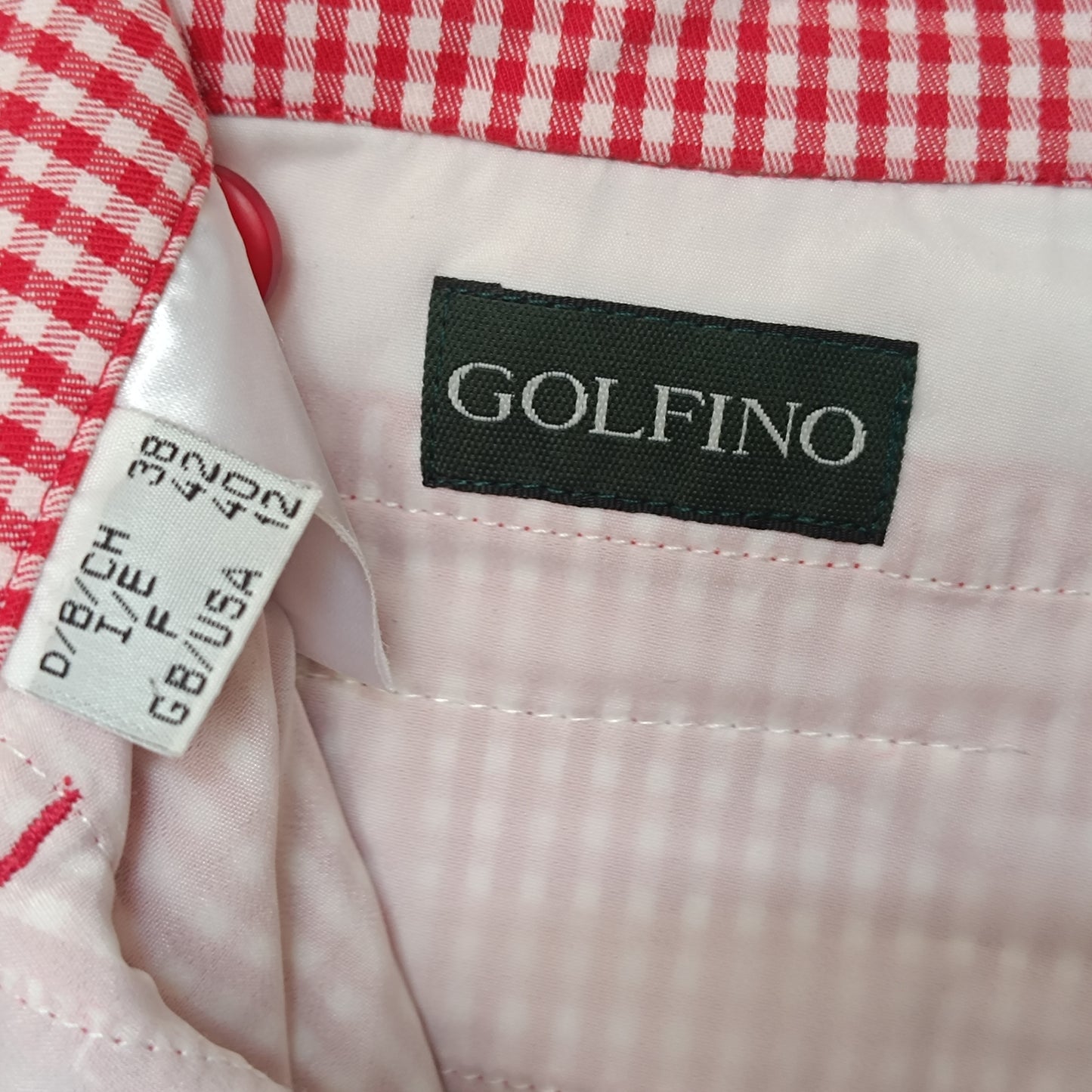 90s Golfino Checkered cropped pants Vintage red and white plaid cropped summer pants
