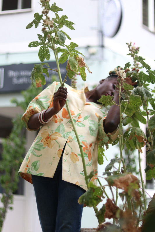 Delmond International Vintage Floral Print Blazer Size Small to Medium