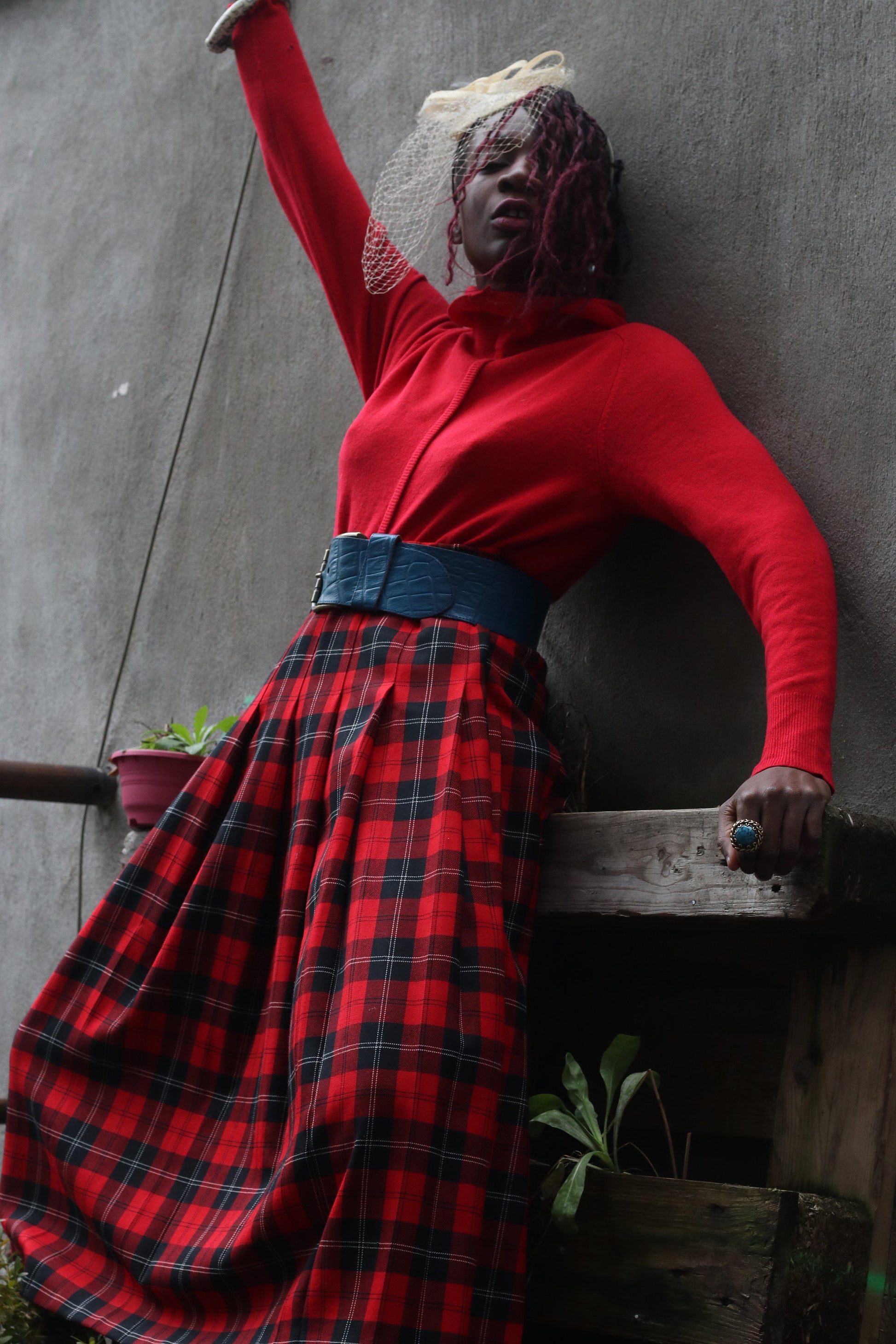 90s Pendleton Tartan Wool Skirt| Vintage Red and Black plaid skirt| Country chic preppy pleated skirt