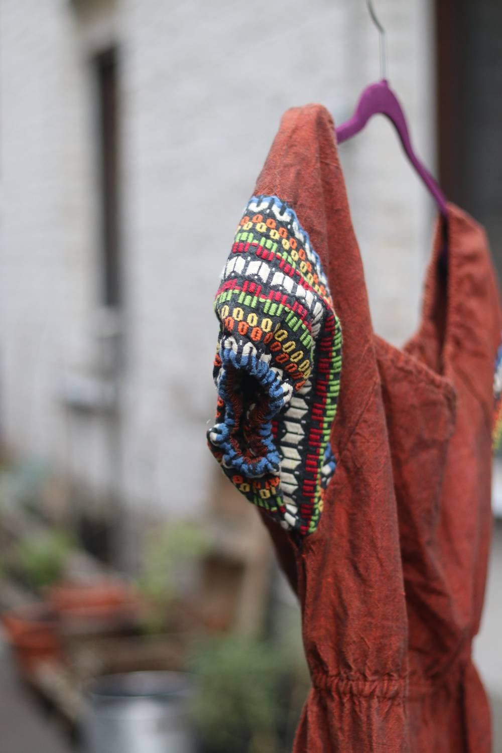 Vintage Boho Chic Maxi Summer Dress with statement embroidered details size S -M or Large