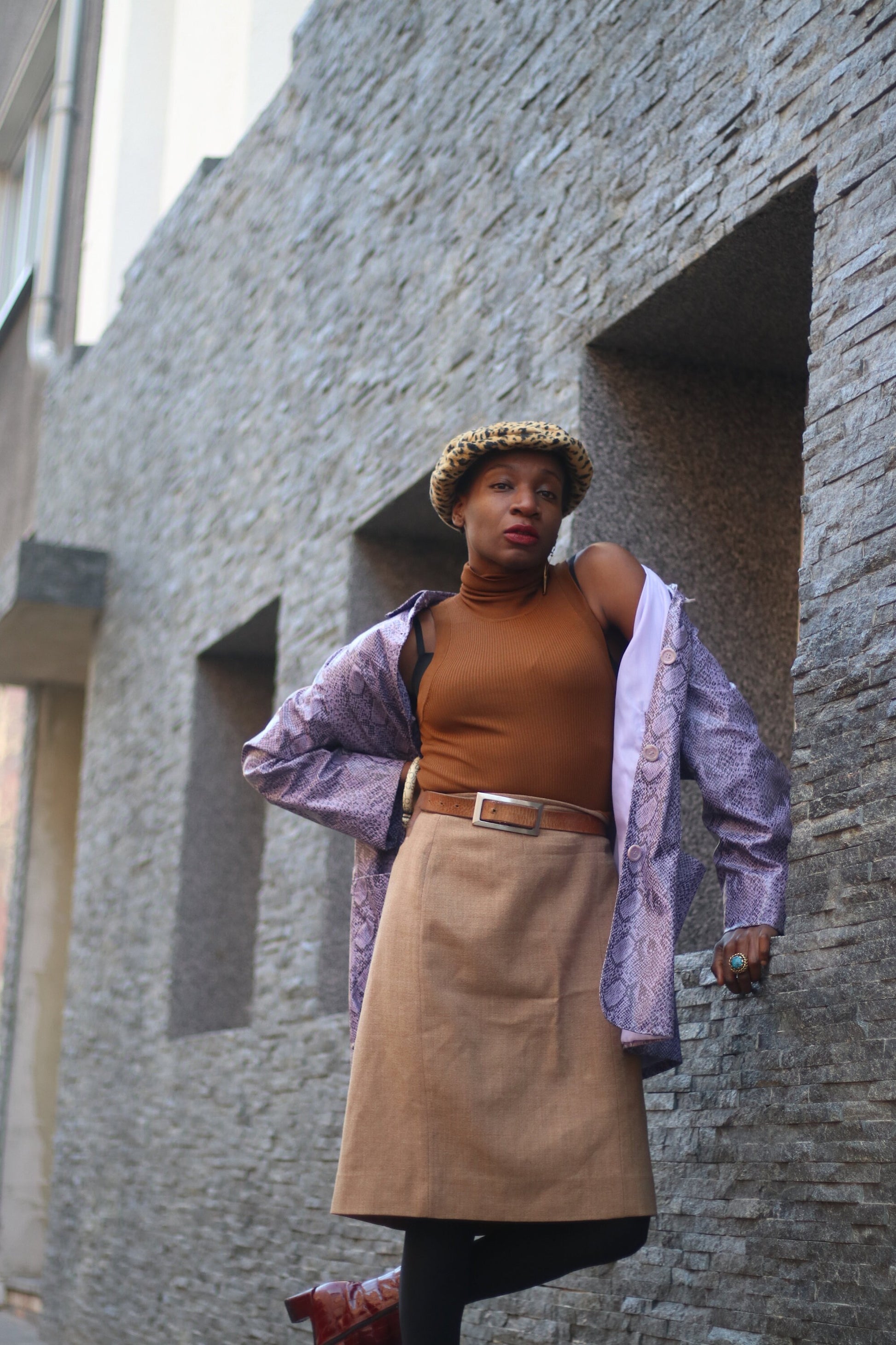 Jean Paul Gaultier Brown Skirt| Vintage Brown classic skirt workwear office chic. size large