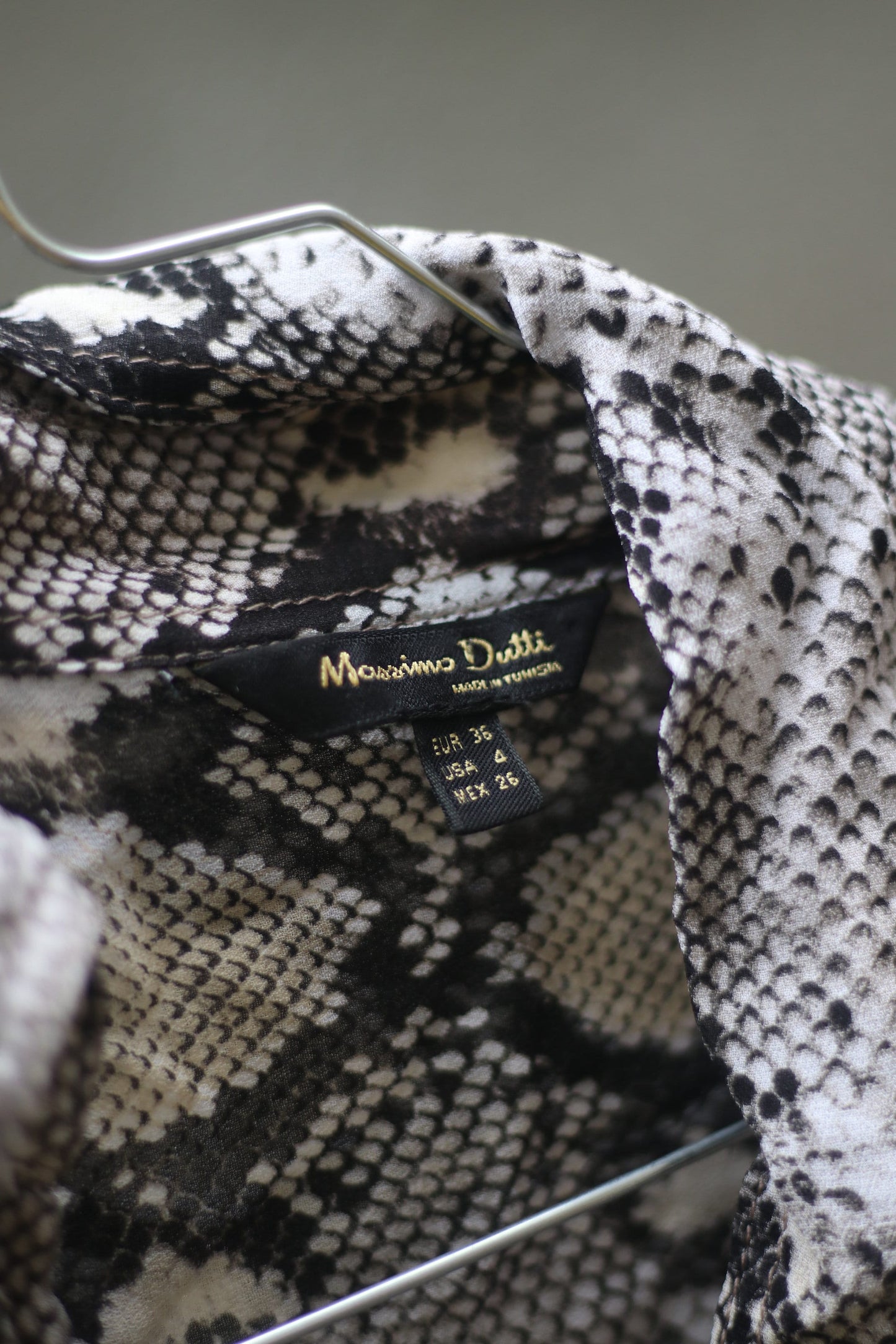 90s Massimo Dutti Animal Print Blouse | Vintage Leo Print Buttoned down long sleeved design