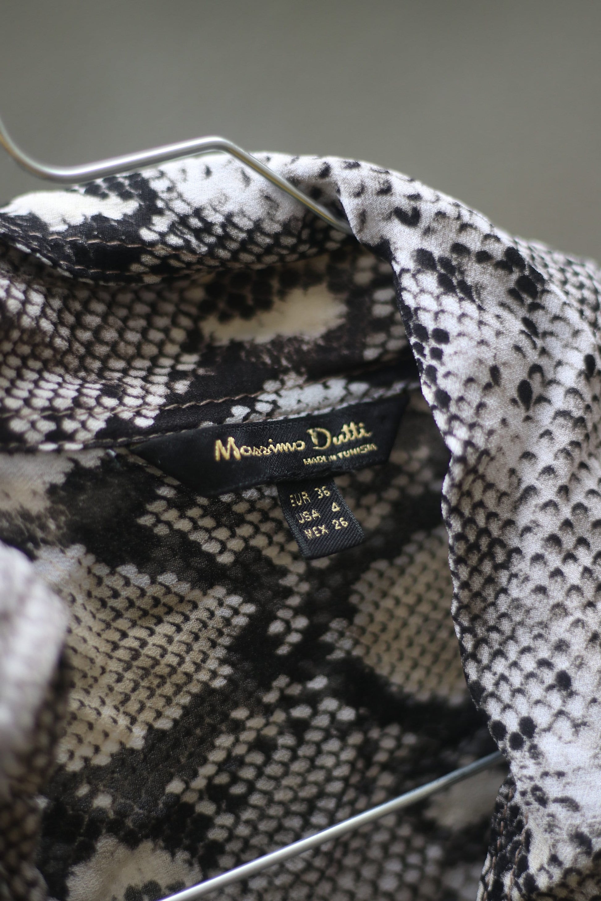 90s Massimo Dutti Animal Print Blouse | Vintage Leo Print Buttoned down long sleeved design
