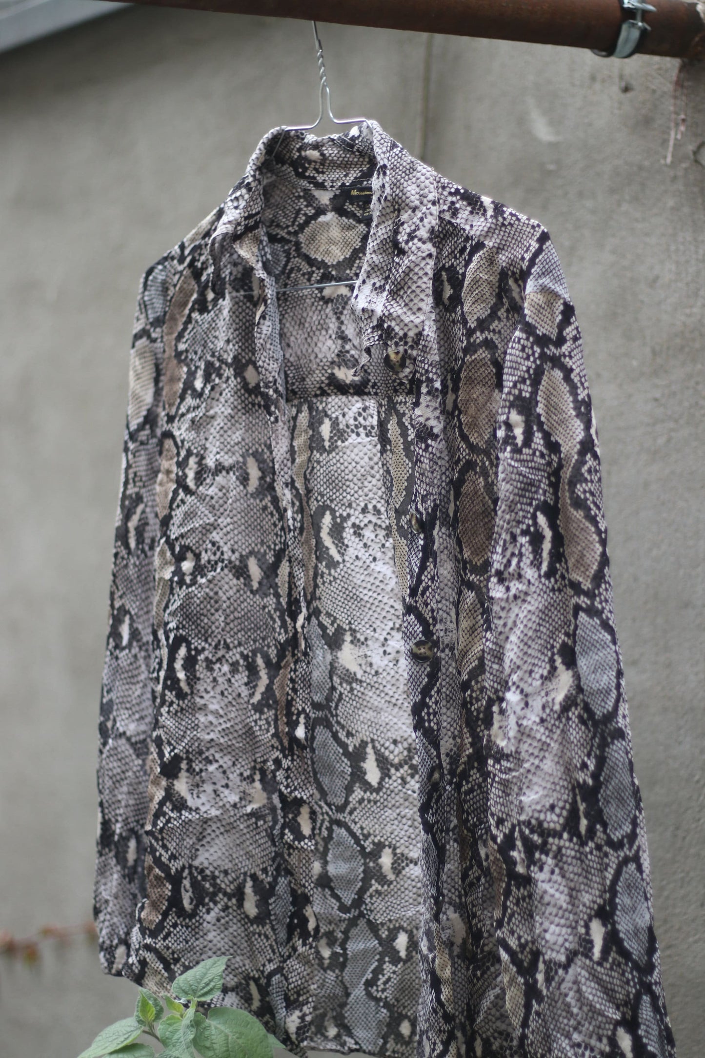 90s Massimo Dutti Animal Print Blouse | Vintage Leo Print Buttoned down long sleeved design