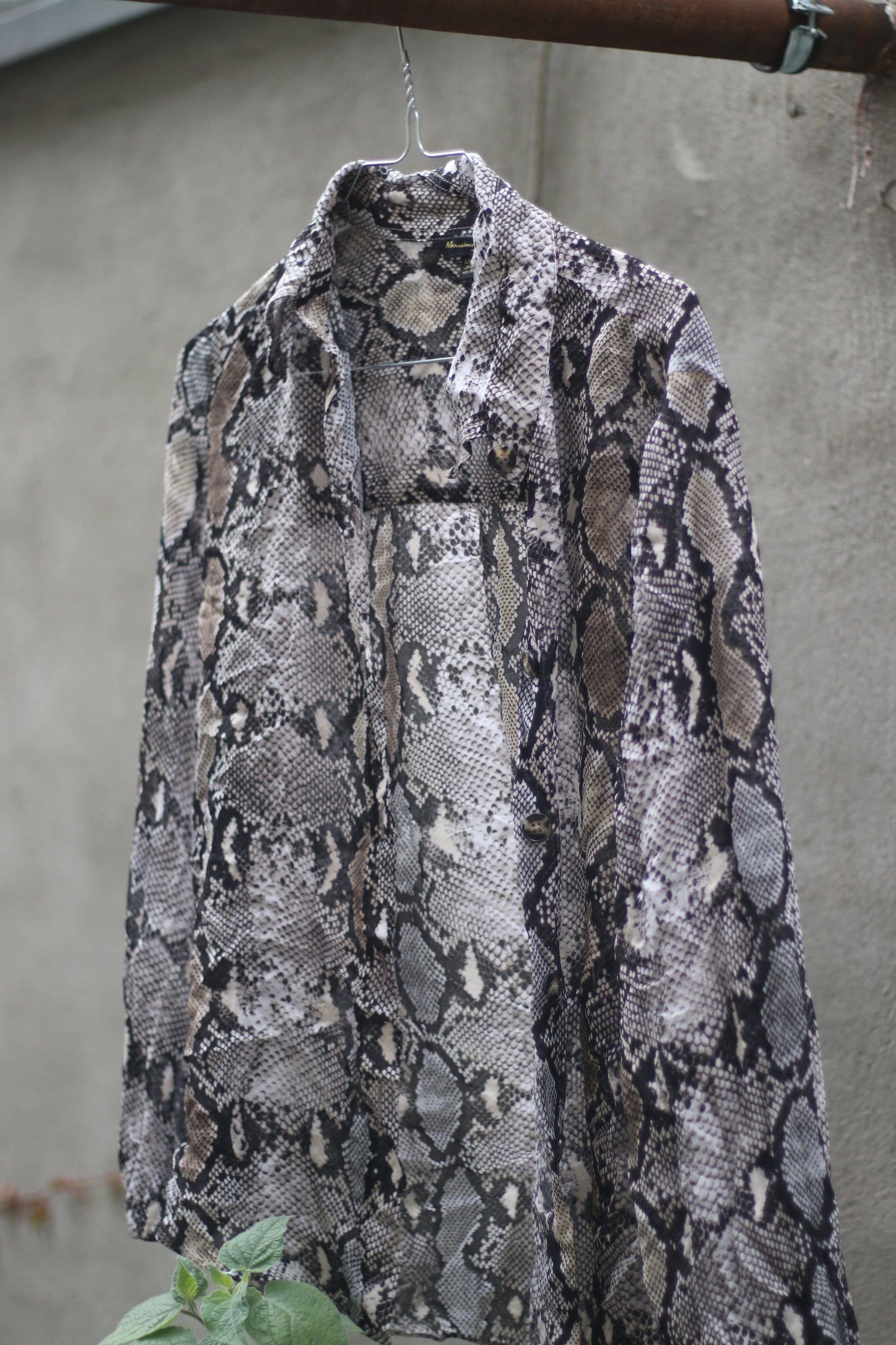 90s Massimo Dutti Animal Print Blouse | Vintage Leo Print Buttoned down long sleeved design
