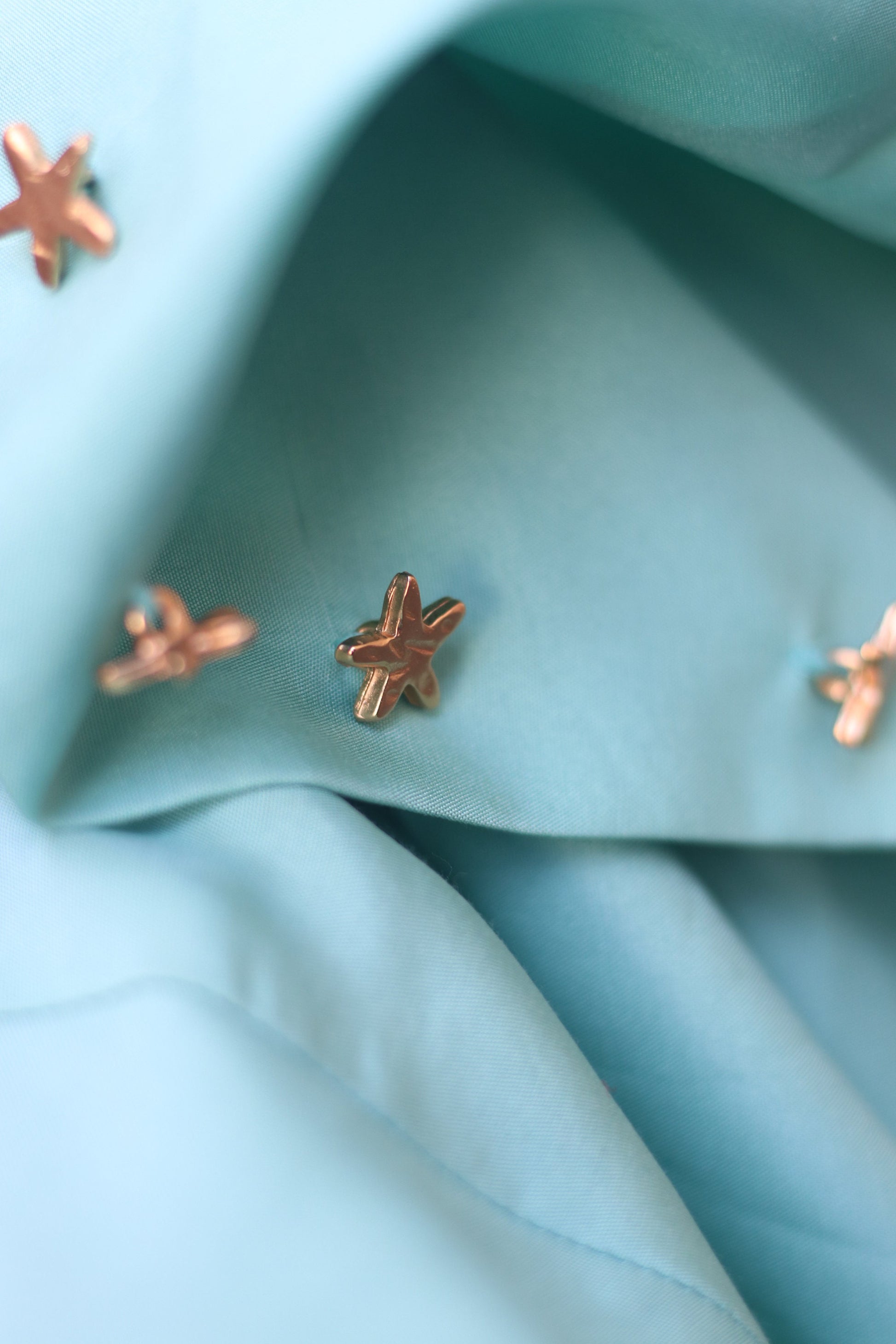 90s Laurel Silk Tunic | Vintage Torqouise Blouse with Statement Buttons | Elegant buttoned down design