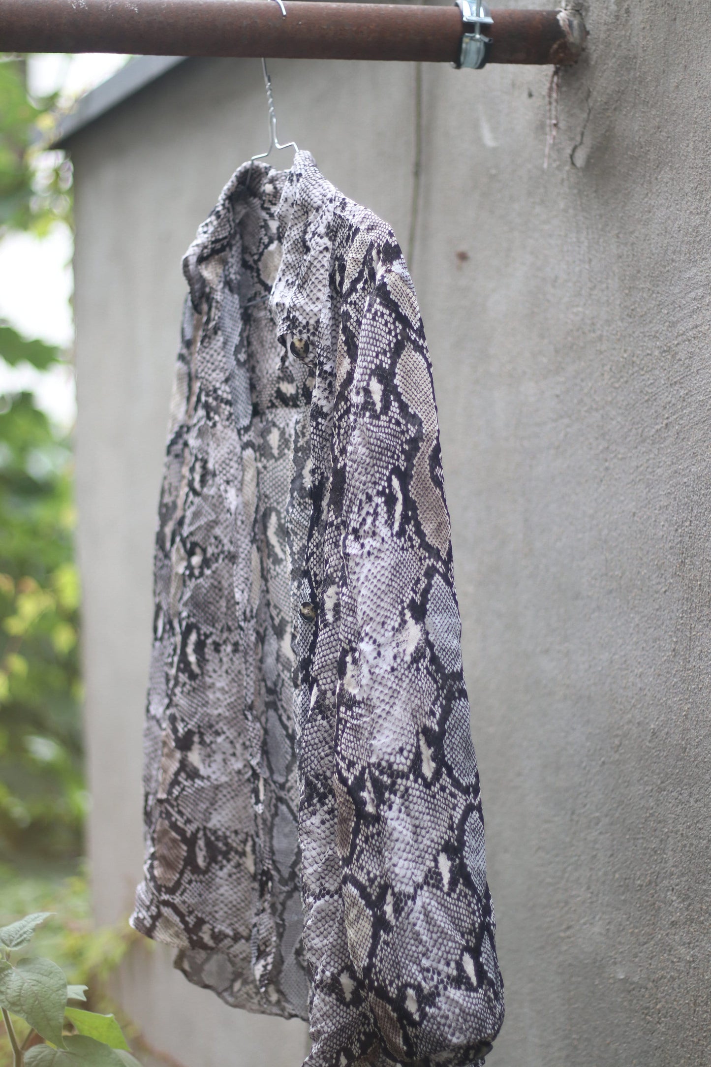 90s Massimo Dutti Animal Print Blouse | Vintage Leo Print Buttoned down long sleeved design