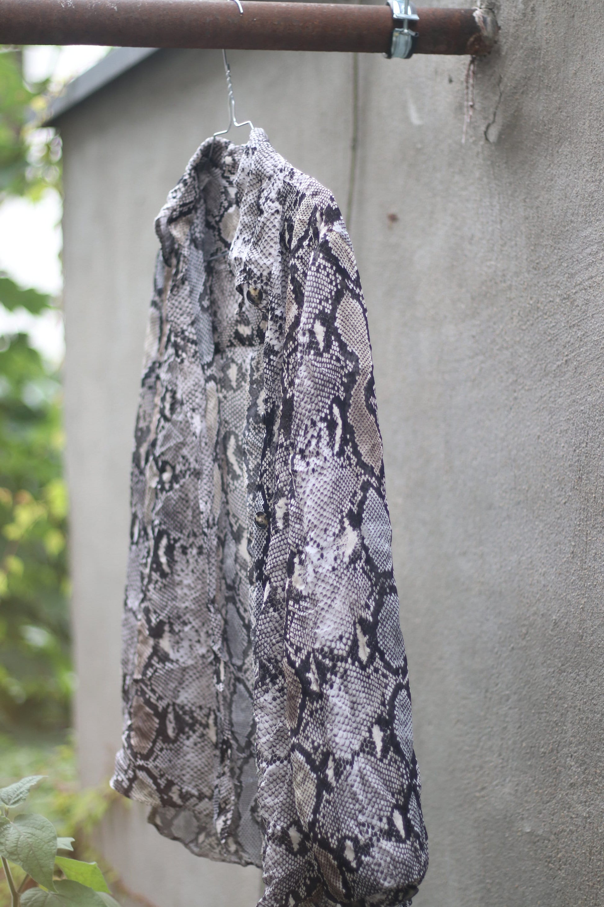 90s Massimo Dutti Animal Print Blouse | Vintage Leo Print Buttoned down long sleeved design