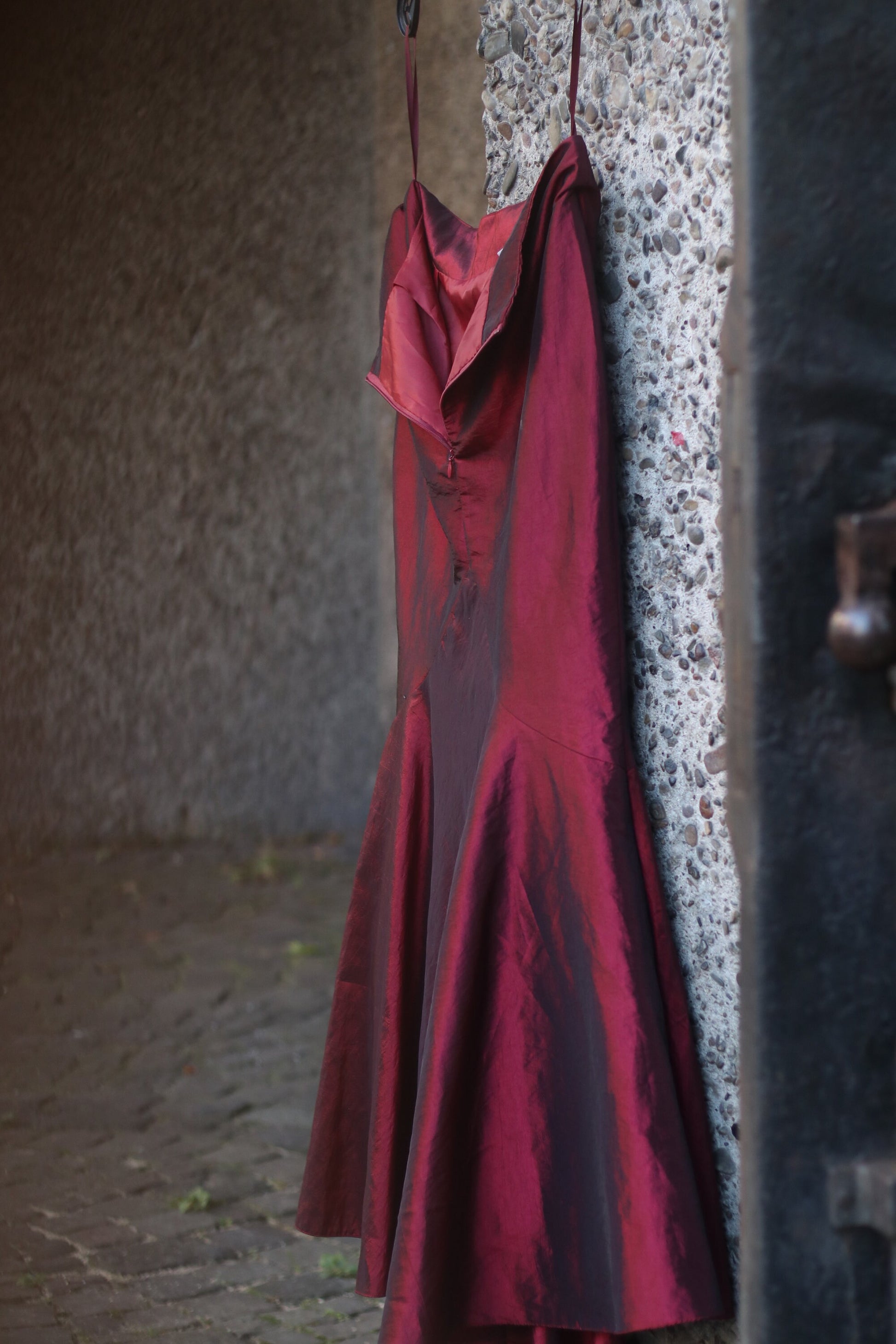 90s maxi skirt with tulle| Vintage opulent peplum design after dark glamour