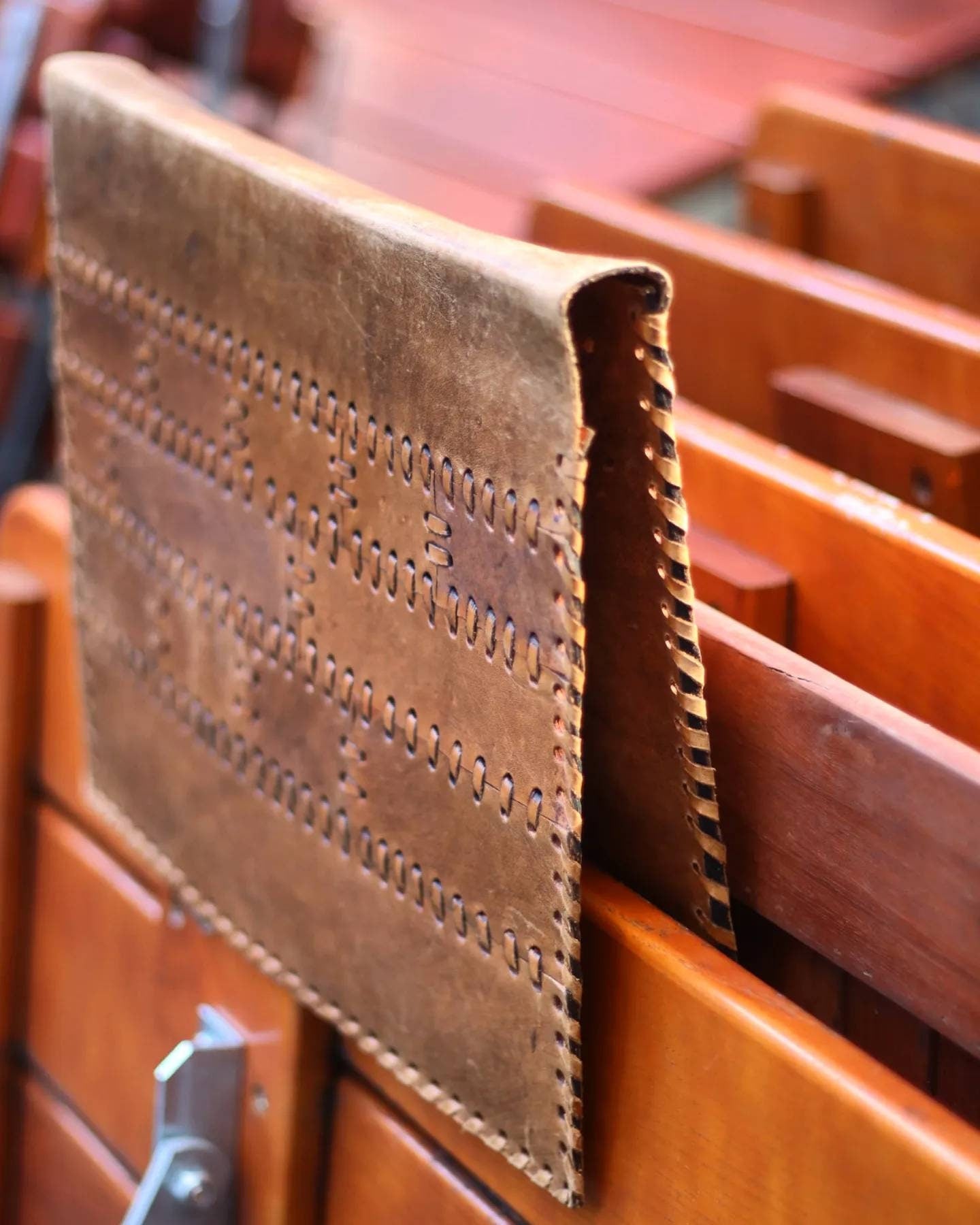 Vintage leather woven clutch or office bag | Minimalist Boho chic laptop bag