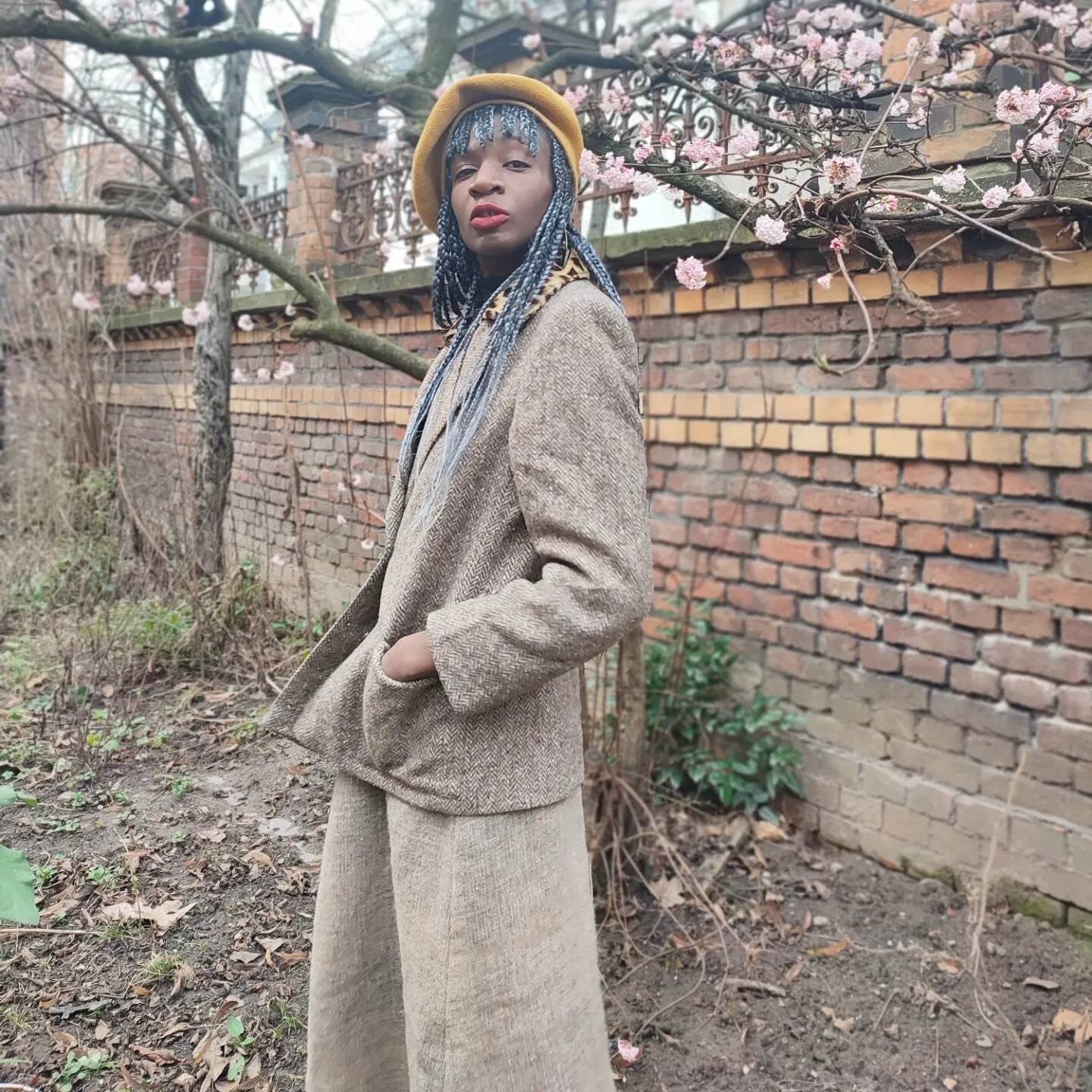 70s handmade blazer with animal print collar| Vintage tailored leopard detailed coat design