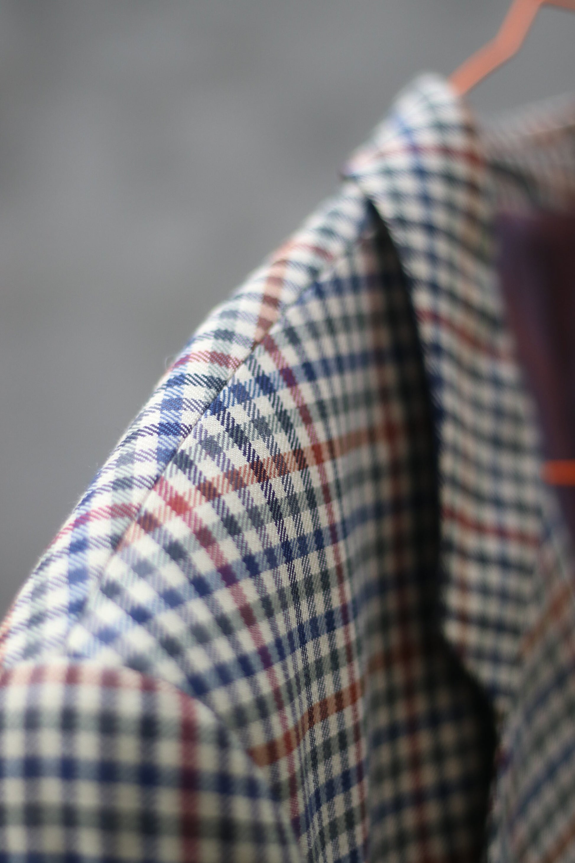 90s Checkered Wool Blazer | Vintage Brown and grey Oversized Unisex Blazer