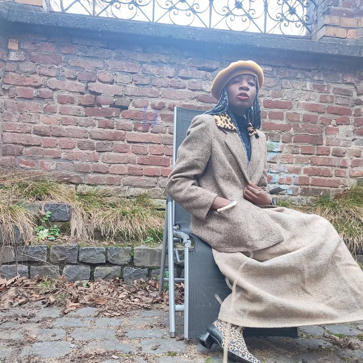70s handmade blazer with animal print collar| Vintage tailored leopard detailed coat design