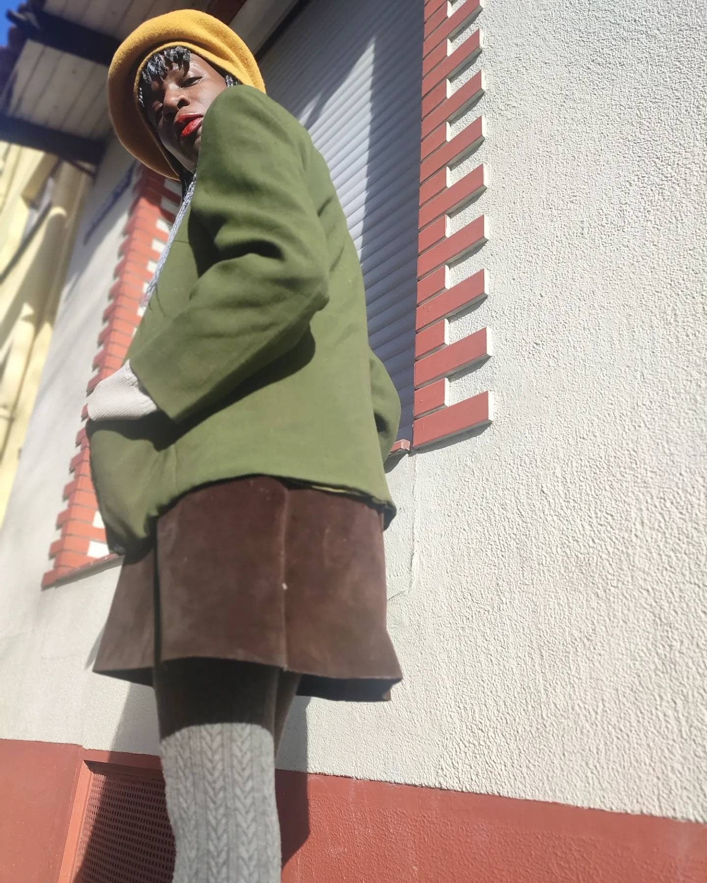 Vintage blazer with statement embroidered details | Collarless Green Spring Blazer|