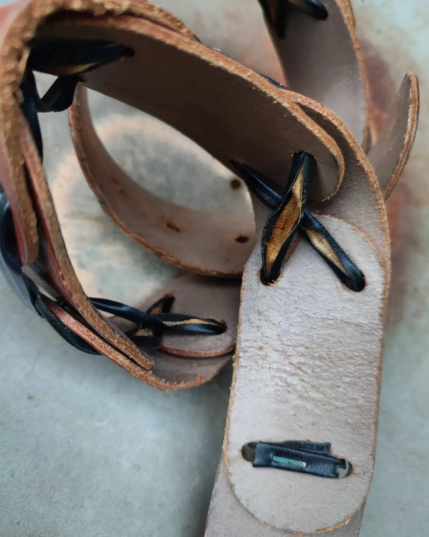 Vintage Brown Leather belt| Western-inspired belt with statement buckle