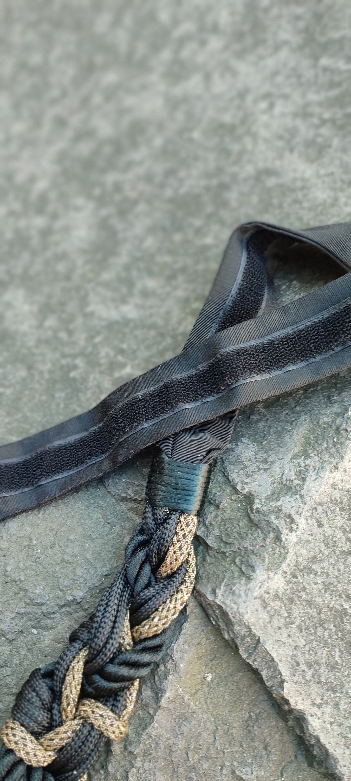 80s Carolyn Tanner Woven Belt| Vintage black and gold evening belt