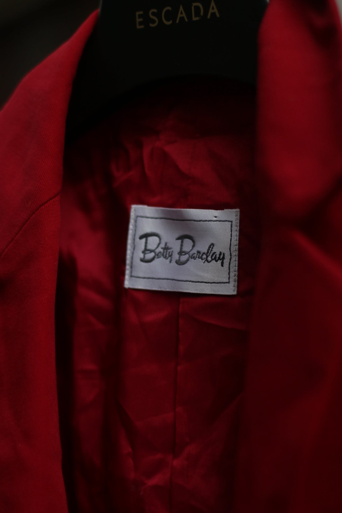 Vintage Red Betty Barclay Blazer| Classic Buttoned down Blazer Work wear
