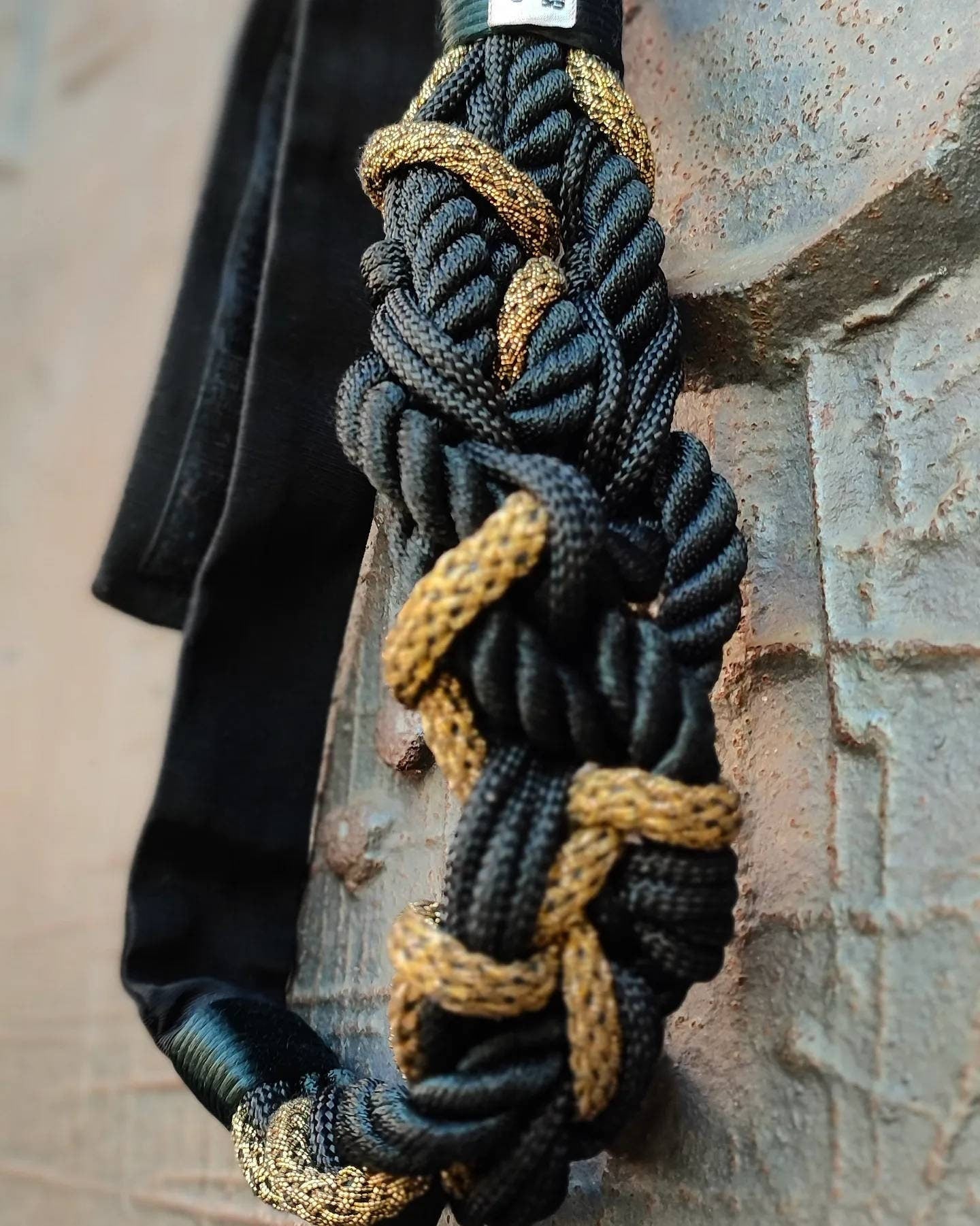 80s Carolyn Tanner Woven Belt| Vintage black and gold evening belt