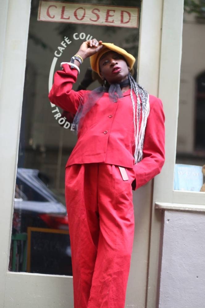 Vintage Red Betty Barclay Blazer| Classic Buttoned down Blazer Work wear