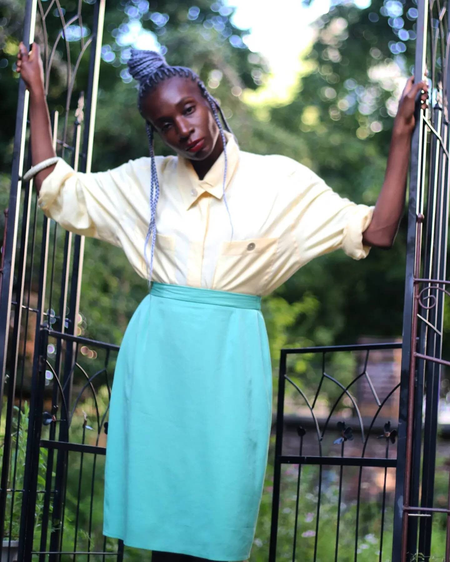 Vintage Frankwalder Green Skirt| Classic bold skirt