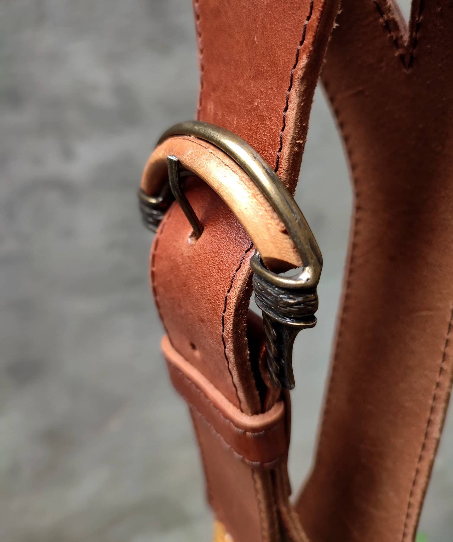 Vintage Woven and Leather Belt| Bohemian Statement brown waistbelt with bold details