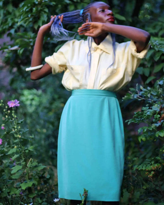 Vintage Frankwalder Green Skirt| Classic bold skirt