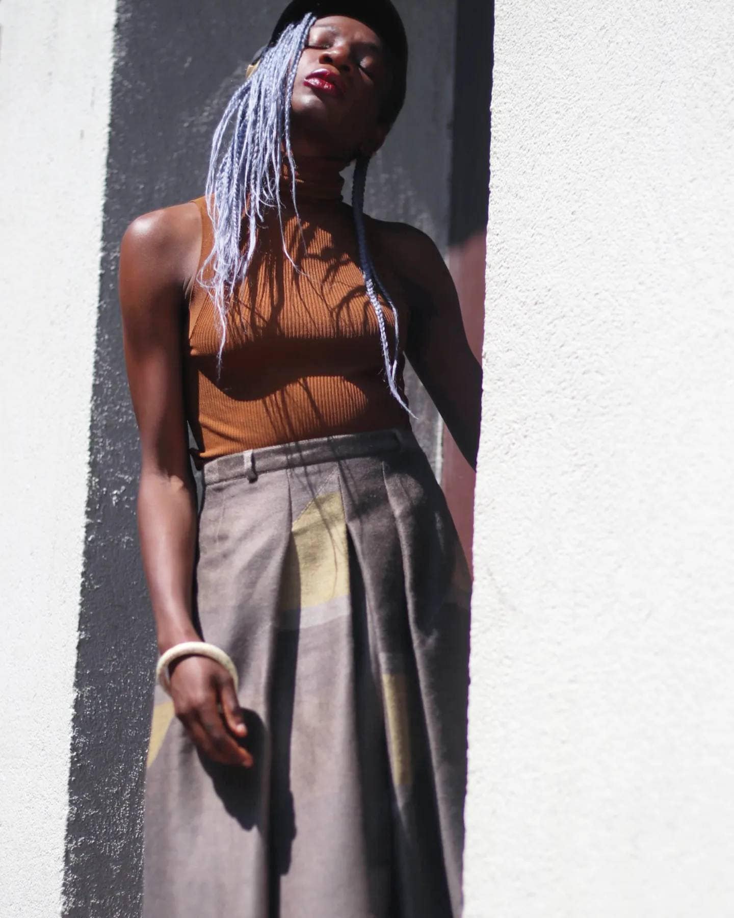 70s Grey Slendor Skirt| Made in West Germany Vintage Wool Skirt with Geometric Print| Maximalist retro winter skirt