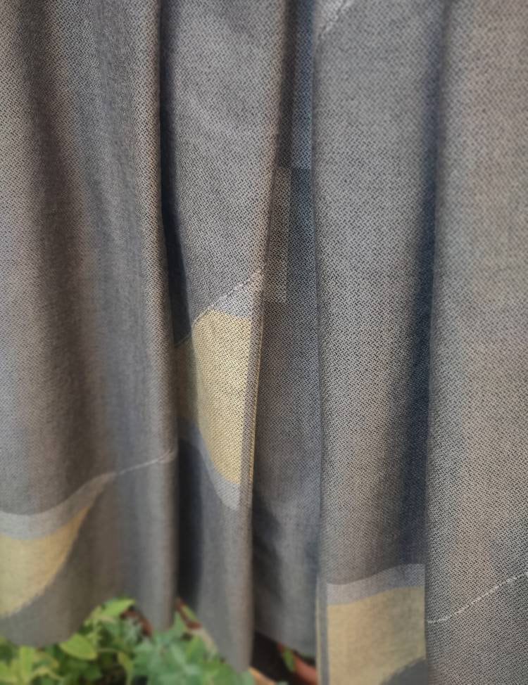 70s Grey Slendor Skirt| Made in West Germany Vintage Wool Skirt with Geometric Print| Maximalist retro winter skirt