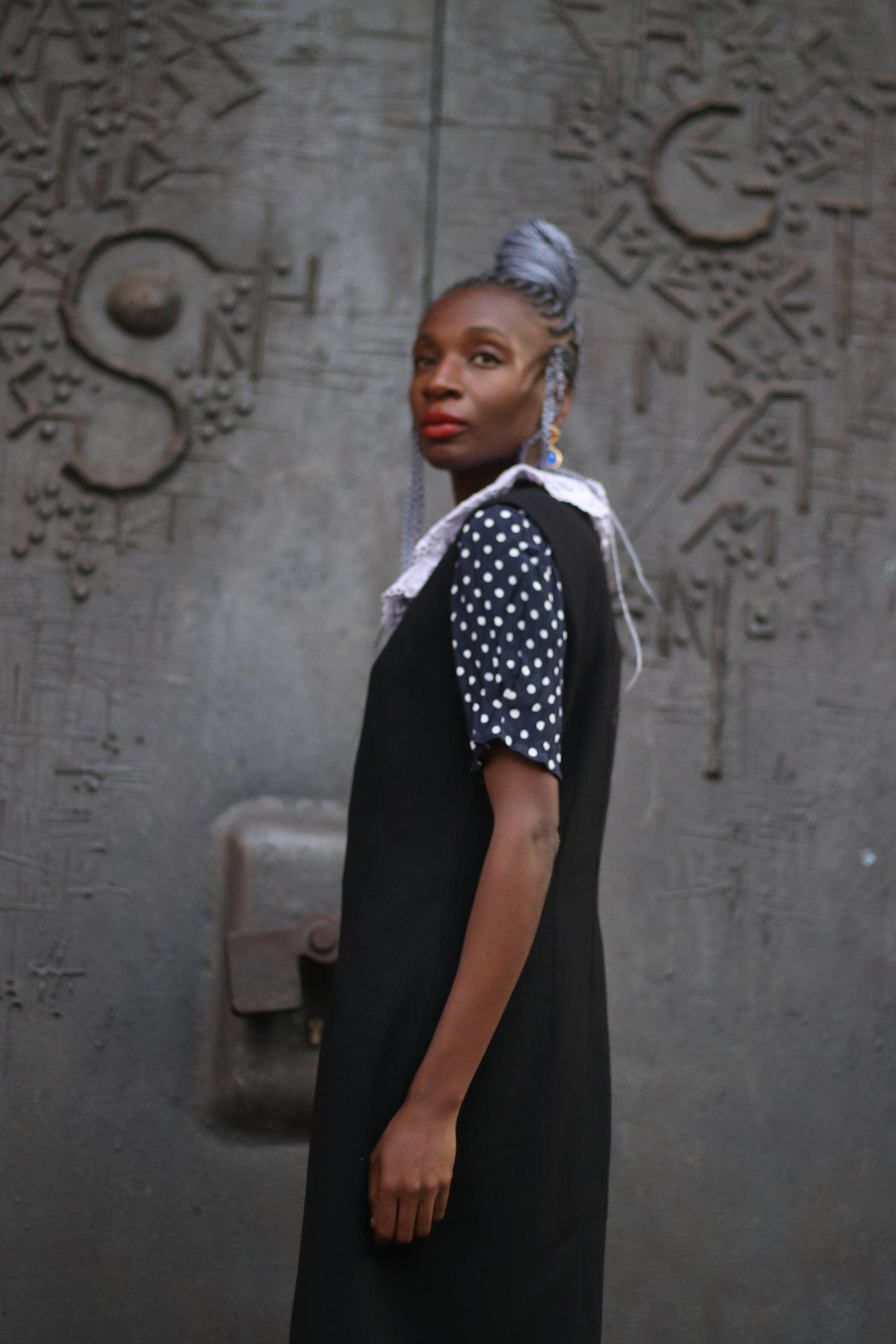 90s Signe incognito Wool Dress| Vintage Classic sleeveless dress in black