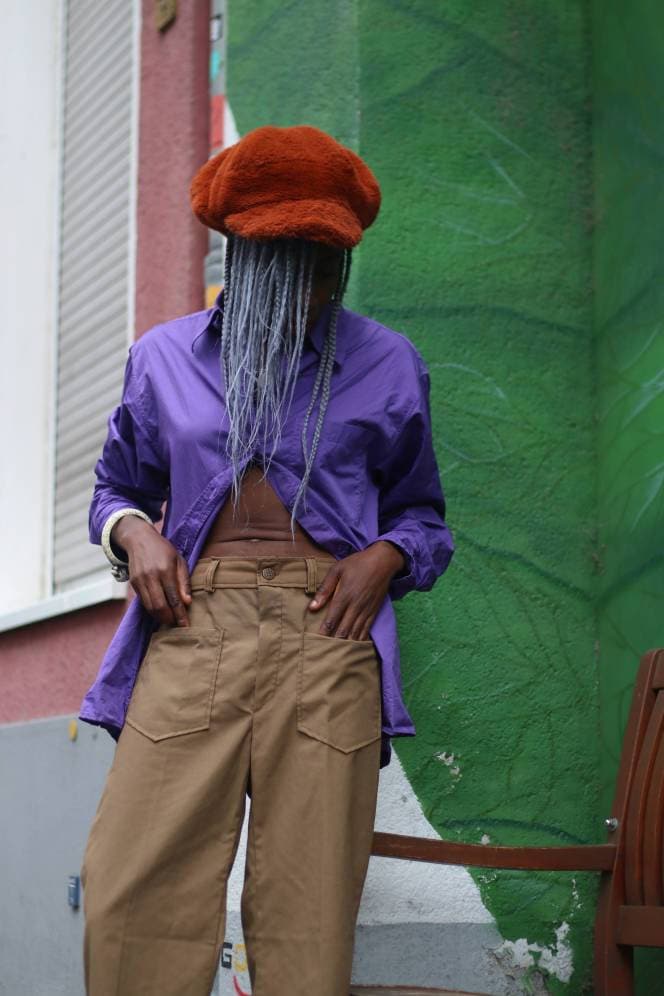 70s brown trousers| Vintage highwaisted with statement pockets