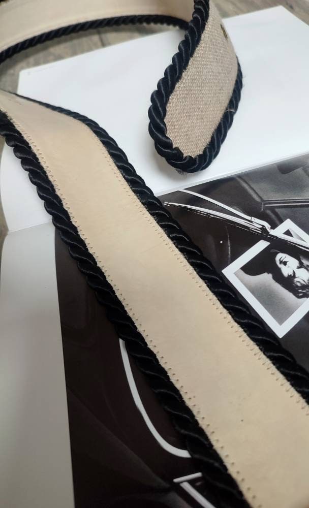 Vintage woven retro belt| 80s Maritime inspired belt in brown and black