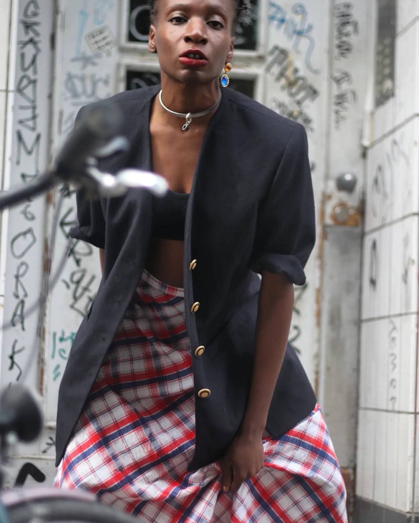 Plaid Maxi Skirt 90's Checkered Skirt 90s Plaid Maxi Skirt