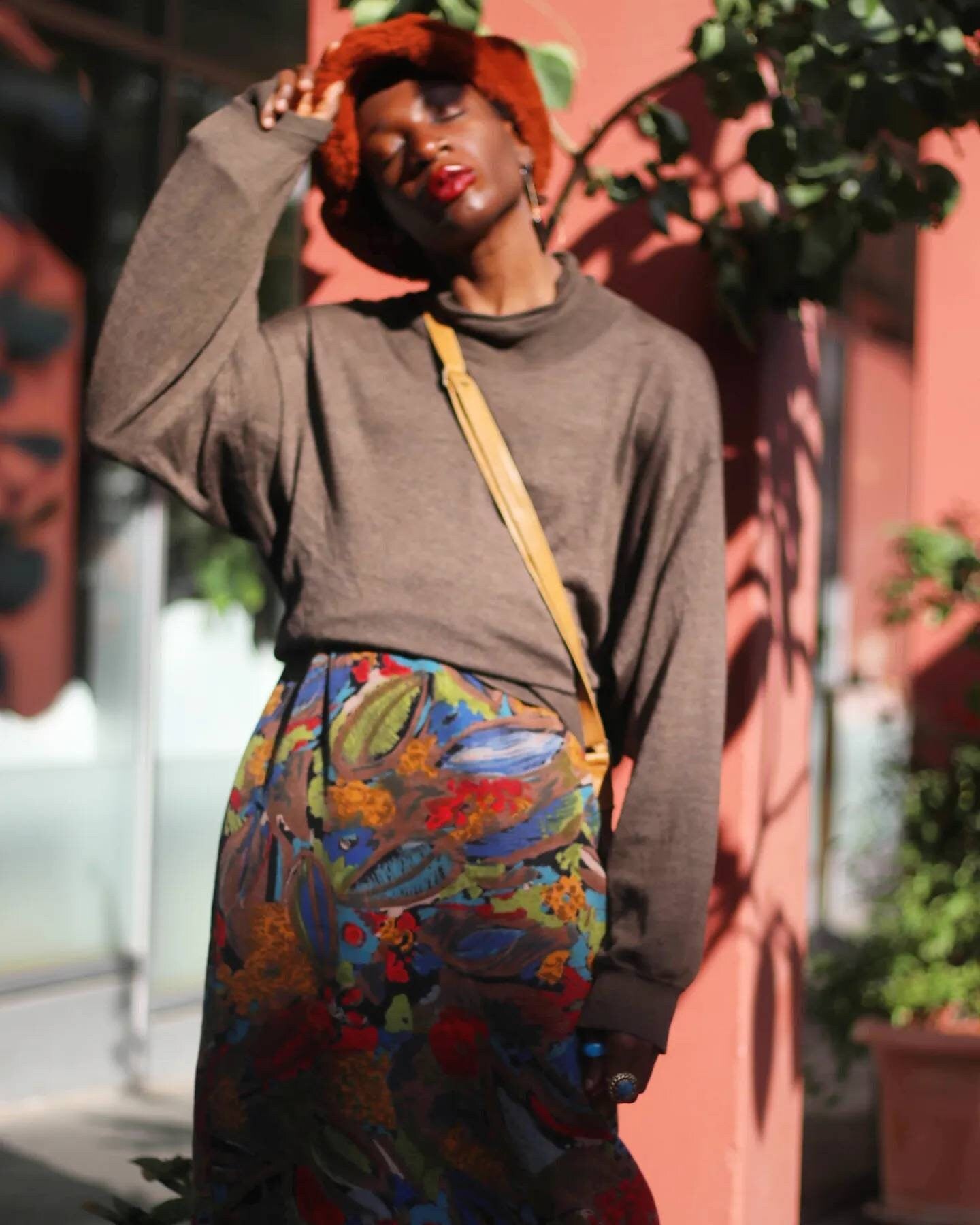 70s patchwork leather shoulder bag| Vintage Juliette brown suede and leather bohemian design
